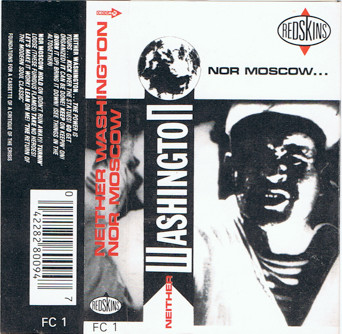 Album cover features a high contrast black and white closeup of a man’s face, partly in shadow and bearing his teeth, wearing a classic sailor uniform, white hat, and striped shirt, and whose left fist is raised and slightly blurry, as if in motion.