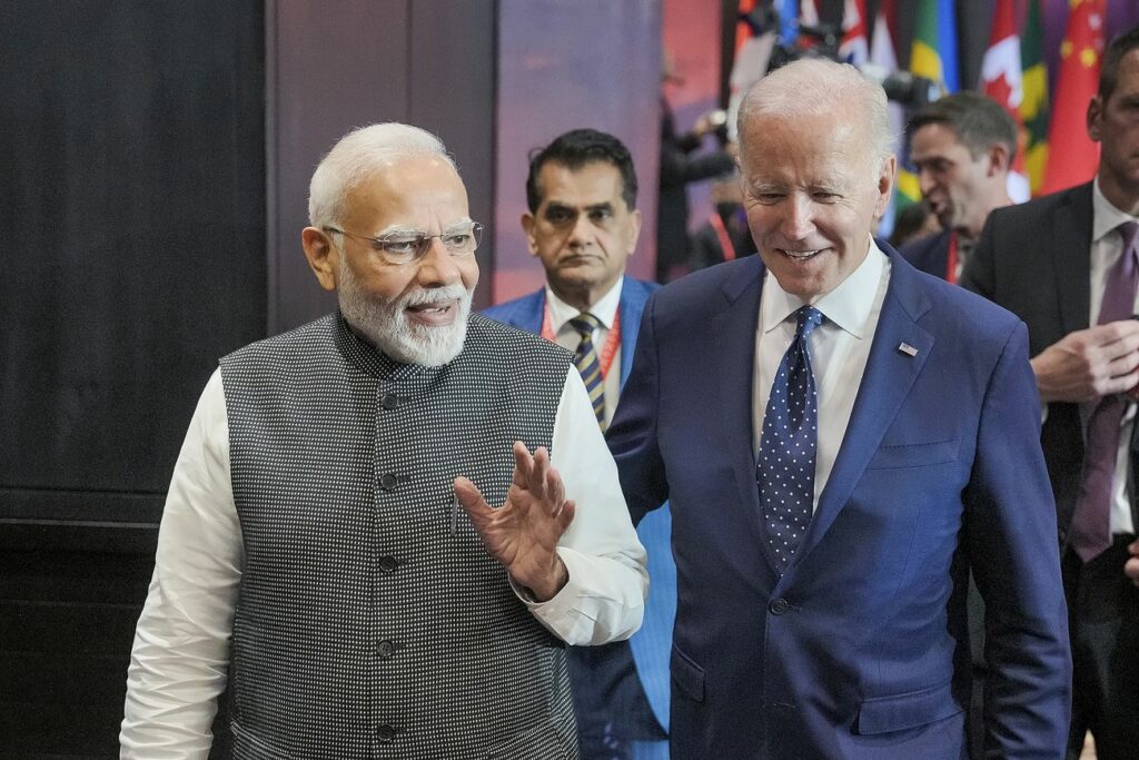 Photo of President Joe Biden with Prime Minister of India Narendra Modi at the 2022 G20 in Bali, Indonesia.