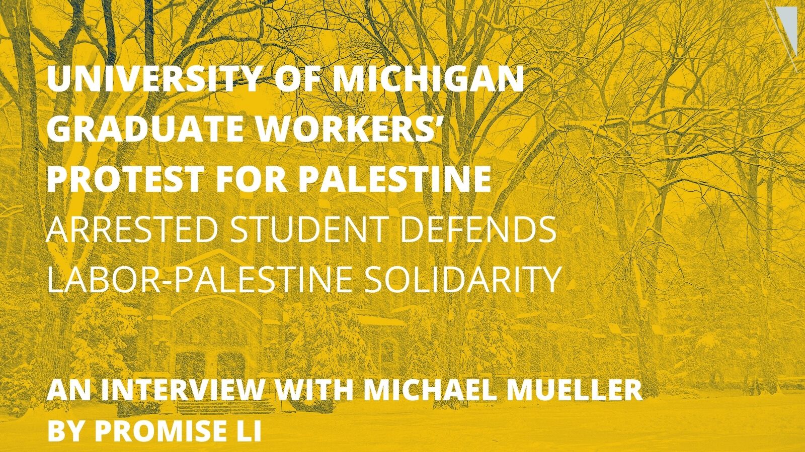 University of Michigan graduate workers protest for Palestine - Tempest